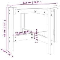 vidaXL Soffbord vit Ø 62,5x45cm massiv furu - Bild 8