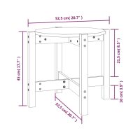 vidaXL Soffbord vit Ø 52,5x45 cm massiv furu - Bild 8