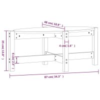 vidaXL Soffbord 87x48x35 cm massiv furu - Bild 8