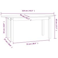 vidaXL Soffbord vit 110x55x45 cm massiv furu - Bild 9