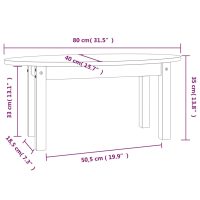 vidaXL Soffbord vit 80x40x35 cm massiv furu - Bild 9