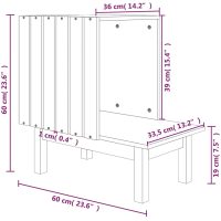 vidaXL Kattkoja vit 60x36x60 cm massiv furu - Bild 8