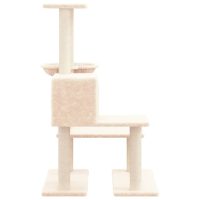 vidaXL Katträd med klöspelare sisal gräddvit 94,5 cm - Bild 4