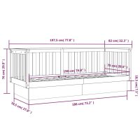 vidaXL Dagbädd 75x190 cm massivt furu - Bild 11