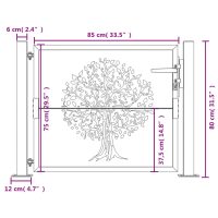 vidaXL Trädgårdsgrind 105x80 cm rosttrögt stål träddesign - Bild 11