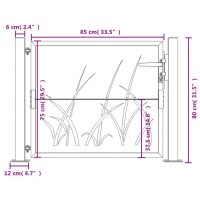 vidaXL Trädgårdsgrind 105x80 cm rosttrögt stål gräsdesign - Bild 11