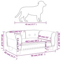 vidaXL Hundbädd svart 70x45x30 cm konstläder - Bild 7