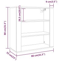 vidaXL Väggskåp svart 80x33x80 cm konstruerat trä - Bild 10