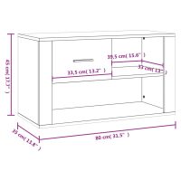 vidaXL Skoskåp vit 80x35x45cm konstruerat trä - Bild 9