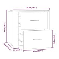 vidaXL Väggmonterade sängbord vit 50x36x47 cm - Bild 11