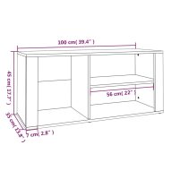 vidaXL Skoskåp betonggrå 100x35x45 cm konstruerat trä - Bild 8