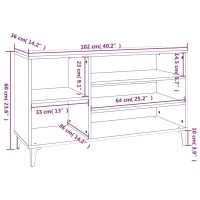 vidaXL Skohylla sonoma-ek 102x36x60 cm konstruerat trä - Bild 8