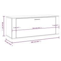 vidaXL Väggmonterat skoställ rökfärgad ek 100x35x38 cm konstruerat trä - Bild 9