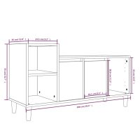 vidaXL Tv-bänk vit högglans 100x35x55 cm konstruerat trä - Bild 9