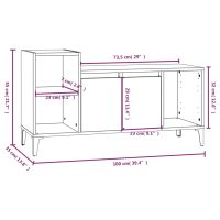 vidaXL TV-skåp sonoma-ek 100x35x55 cm konstruerat trä - Bild 10