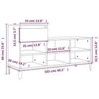 vidaXL Skoskåp svart 102x36x60 cm konstruerat trä - Bild 11