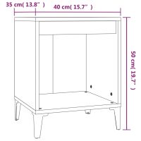 vidaXL Sängbord vit högglans 40x35x50 cm - Bild 8