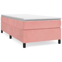 vidaXL Sängram rosa 90x190 cm sammet - Bild 2