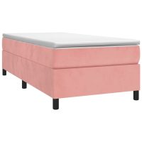 vidaXL Sängram rosa 90x190 cm sammet - Bild 3