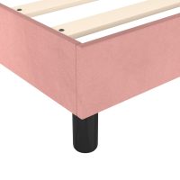 vidaXL Sängram rosa 90x190 cm sammet - Bild 7