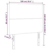 vidaXL Huvudgavlar 2 st mörkgrå 100x5x78/88 cm tyg - Bild 8