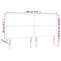 vidaXL Huvudgavlar 4 st ljusgrå 90x5x78/88 cm sammet - Bild 8