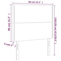 vidaXL Huvudgavlar 2 st gräddvit 80x5x78/88 cm tyg - Bild 8