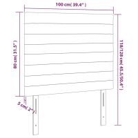 vidaXL Huvudgavlar 2 st ljusgrå 100x5x78/88 cm tyg - Bild 8