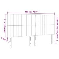 vidaXL Huvudgavlar 4 st rosa 90x5x78/88 cm sammet - Bild 8