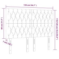 vidaXL Huvudgavlar 4 st svart 72x7x78/88 cm tyg - Bild 8