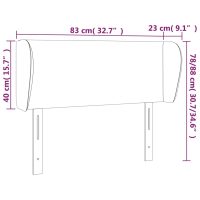 vidaXL Sänggavel med kanter mörkgrön 83x23x78/88 cm sammet - Bild 9