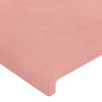 vidaXL Sänggavel med kanter rosa 83x23x78/88 cm sammet - Bild 5