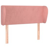 vidaXL Sänggavel med kanter rosa 93x23x78/88 cm sammet - Bild 2