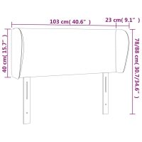 vidaXL Sänggavel med kanter mörkblå 103x23x78/88 cm sammet - Bild 9