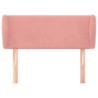 vidaXL Sänggavel med kanter rosa 93x23x78/88 cm sammet - Bild 3