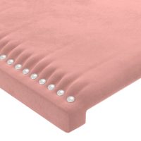 vidaXL Sänggavel med kanter rosa 93x23x78/88 cm sammet - Bild 5