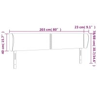 vidaXL Sänggavel med kanter mörkgrön 203x23x78/88 cm sammet - Bild 9