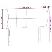 vidaXL Sänggavel med kanter mörkgrön 83x23x78/88 cm sammet - Bild 9