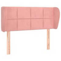 vidaXL Sänggavel med kanter rosa 83x23x78/88 cm sammet - Bild 2