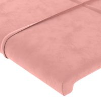 vidaXL Sänggavel med kanter rosa 83x23x78/88 cm sammet - Bild 5