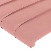 vidaXL Sänggavel med kanter rosa 93x23x78/88 cm sammet - Bild 5