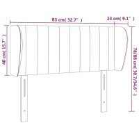 vidaXL Sänggavel med kanter mörkgrön 83x23x78/88 cm sammet - Bild 9