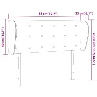 vidaXL Sänggavel med kanter mörkgrön 83x23x78/88 cm sammet - Bild 9