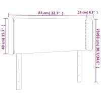 vidaXL Sänggavel med kanter mörkblå 83x16x78/88 cm sammet - Bild 9