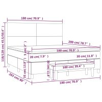 vidaXL Ramsäng med madrass blå 180x200 cm tyg - Bild 12