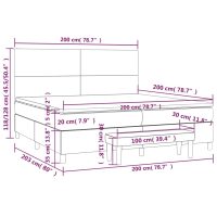 vidaXL Ramsäng med madrass blå 200x200 cm tyg - Bild 12