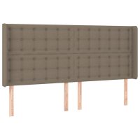 vidaXL Ramsäng med madrass & LED taupe 200x200 cm tyg - Bild 7