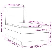 vidaXL Ramsäng med madrass & LED vit 100x200 cm konstläder - Bild 8