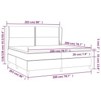 vidaXL Ramsäng med madrass grå 200x200 cm konstläder - Bild 7