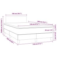 vidaXL Ramsäng med bäddmadrass cappuccino 120x200 cm konstläder - Bild 7